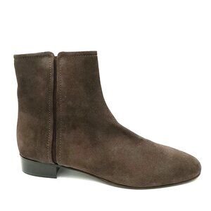 NEW Aquatalia Chocolate Brown Suede Ankle Boots Womens 12 Contemporary Chic